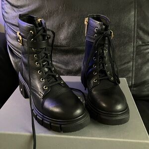 Thursday Coda Combat Black with metal buckle Women Sz 8